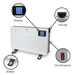 CALENTADOR DE CONVECTOR INTELIGENTE, TRES CONFIGURACIONES DE CALOR, 2000 W