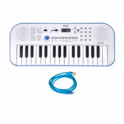 TECLADO OQAN QKB32BL AZUL + CABLE USB