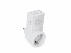 INTERRUPTOR DE CREPUSCULO AJUSTABLE, ANGULO DE DETECCION 160 °, RANGO DE DETECCIóN 9 M, 230 V, 1.5 A, 300 W, CONEXIóN A TIERRA F, BLANCO, BLANCO