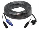 CABLE DE ALIMENTACIÓN/ILUMINACIÓN 10M - SCHUKO A POWERCON - XLR MACHO A HEMBRA