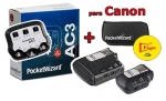 POCKET WIZARD MINI TT1 + FLEX TT5 CANON + AC3 + ESTUCHE