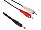 CONECTOR ESTÉREO MACHO DE 3.5MM A 2 X CONECTOR AUDIO RCA MACHO BÁSICO 5;0M