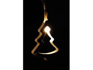 CADENA LUZ LEDS ÁRBOLES DE NAVIDAD MADERA 10 BLANCO CÁLIDO