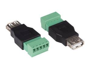 USB A HEMBRA A CLEMA DE 5 POLOS 5 VDC